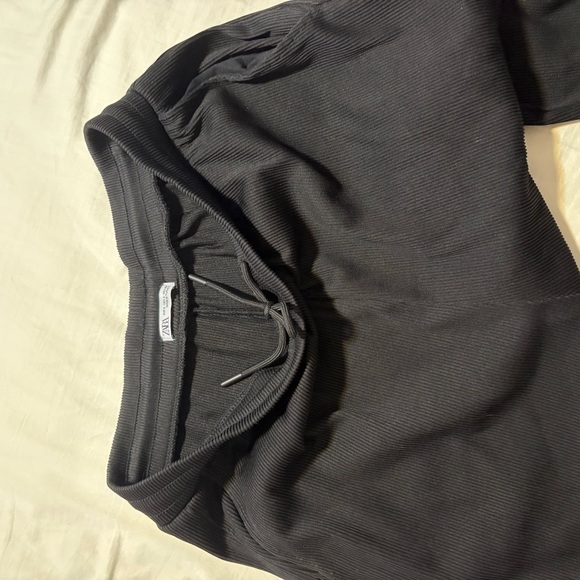 Zara Charcoal Ribbed Drawstring Jacket - Picture 4 of 5